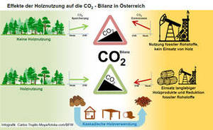 © Effekte der Holznutzung auf die CO2-Bilanz in Österreich